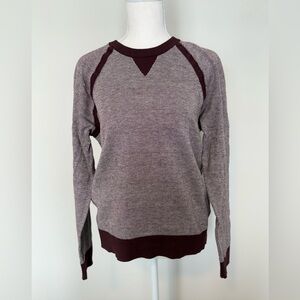 Banana Republic Maroon Crewneck Sweater Contrast Trim size Small